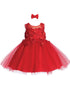 Tip Top Kids Girls 3D Floral Applique Special Occasion Dress, Sizes 6M-24M - SophiasStyle.com